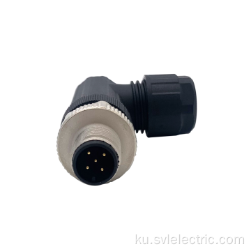 M12 Field Wire Wotable Angle 5 Pin Male